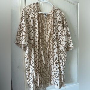 Floral Beige Kimono Cardigan